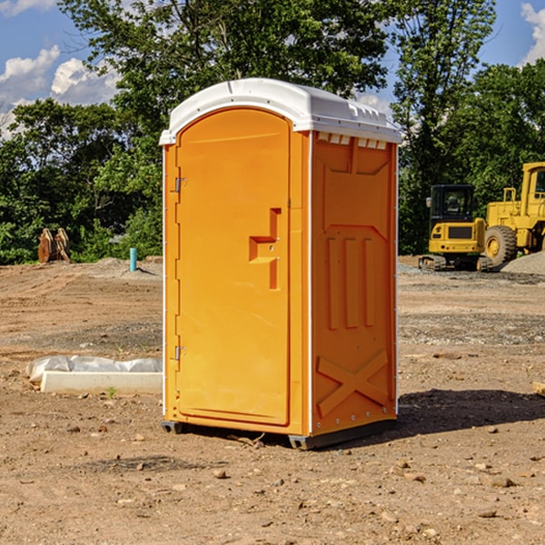 how often are the porta potties cleaned and serviced during a rental period in Moran TX